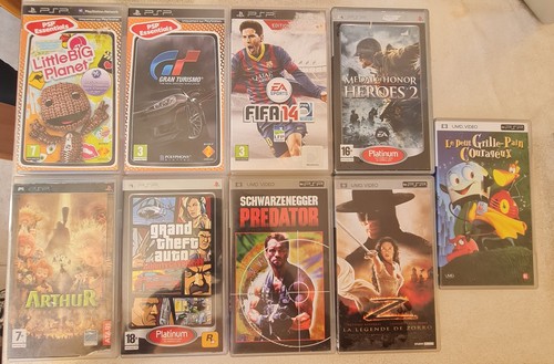 Lot psp jeux 3 films - ,