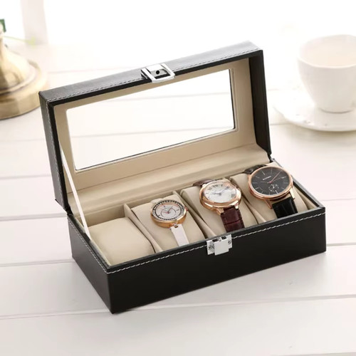 Boîte montre cuir vitrine - montre,