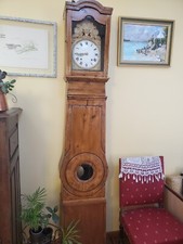 Horloge Comtoise 18eme pin  clair mouvement laiton martelé 