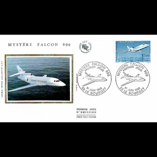 Fdc soie avion mystère - -,