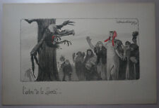 Lithographie  WW1   LARBRE DE LA LIBERTE    Signé DESBARBIEUX