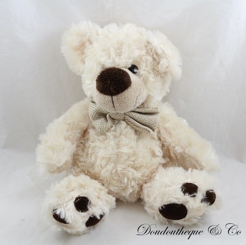 Peluche ours poils - longs, beige