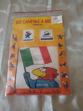 KIT CANEVAS À BRODER CANVAS KIT FRANCE 98 FOOT FOOTIX ITALIE RARE  