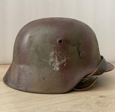 Casque allemand M42 SD heer camo hiver ww2 German infantry white wash helmet