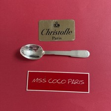 CUILLÈRE ENTREMETS 18CM CHRISTOFLE LAOS METAL ARGENTE TRÈS BEL ETAT;