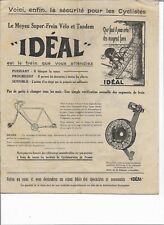 "Idéal" - Moyeu Super-Frein Vélo et Tandem - Saint-Etienne