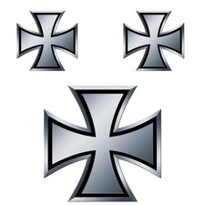 3 X CROIX DE FER VW COMBI COX AUTOCOLLANT STICKER AUTO CA152