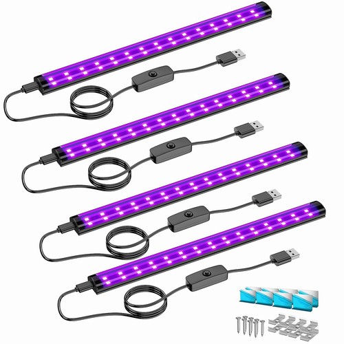 Pack 10w led black light - black, bar
