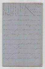 Marie Alexandre Dumas - Lettre