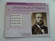 CARTE FICHE PLAISIR DE CHANTER