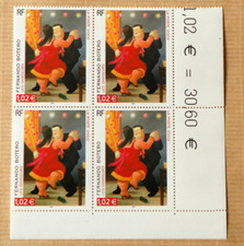 Timbre France 2002 N° 3482 neuf** bloc de 4 Fernando Botero "Les danseurs"