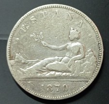 ESPAGNE 5 PESETAS 1870