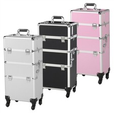 Valise Maquillage Mallette de Maquillage Trolley Cosm��tique Bijoux �� Roulettes