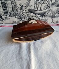 ANCIEN TAMPION BUVARD BUREAU ART DECO BOIS RONCE DE NOYER ET CHROME