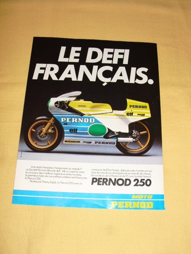 Moto pernod 250 publicité - pernod,