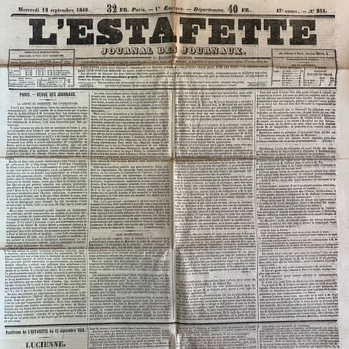 Journal estafette 12 - journal, l'estafette