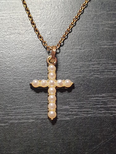Collier croix doré - collier,