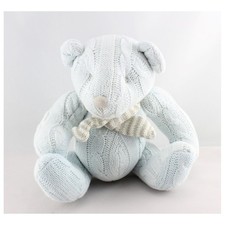 Doudou ours bleu laine LES