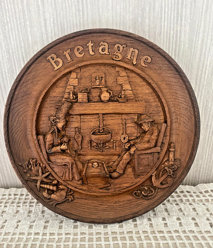 Tableau assiette bretagne - assiette, bois