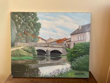 Tableau huile sur toile J.B