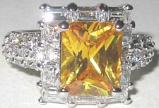 Cz Ring Coupe Carré Carnay