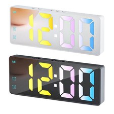 Élégante Horloge Miroir LED