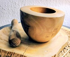 Mortier Avec Pilon En Bois D'olivier