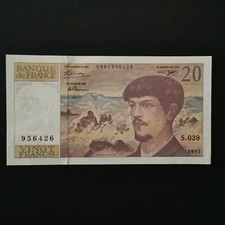 BILLET 20 FRANCS DEBUSSY 1993