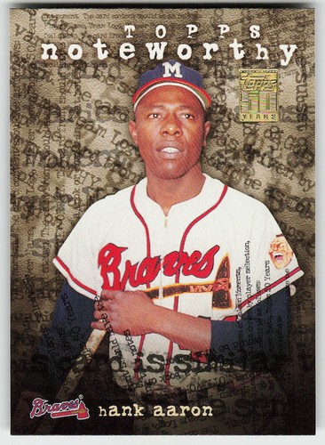 2001 topps tn44 hank aaron - #tn44,