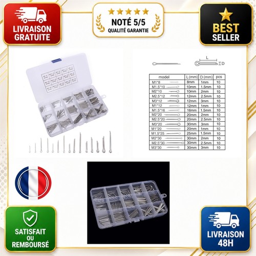 150 goupilles fendues inox - goupilles,