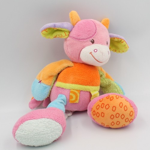 Doudou musical vache rose