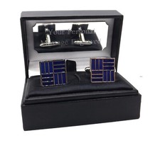 Émail Bleu et Argent Rhodium