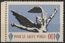 LIBERATION .RR....DE GAULLE..Vignette ** "Pour le Salut Public"
