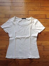 T-shirt écru uni Diplodocus Taille 2 manches courtes encolure ronde