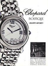 PUBLICITE ADVERTISING  2000   CHOPARD  BOUTIQUE  montre "HAPPY SPORT"     231212