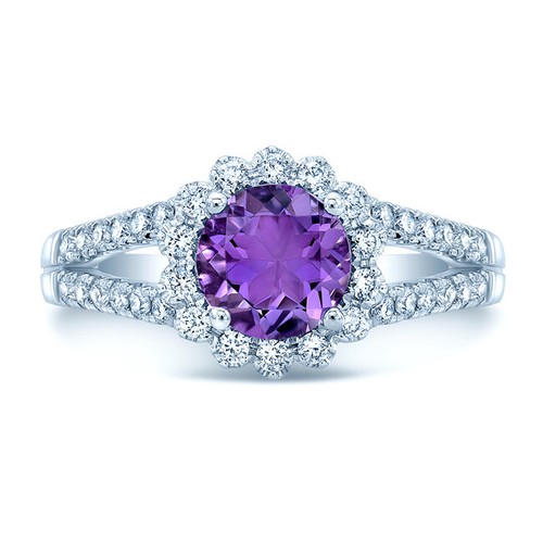 Bague halo double tige en - bague,