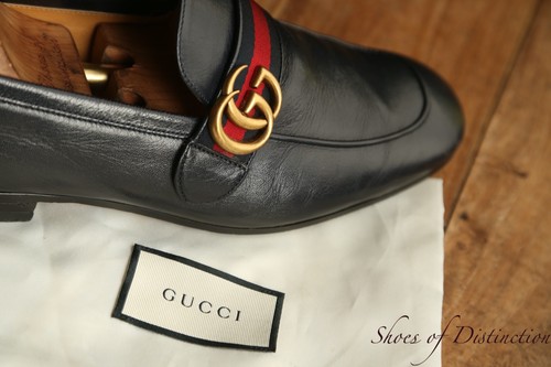 Mocassins gucci cuir bleu - gucci,