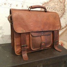 Homme Affaires Souple Sacoche Cuir Sac à Main Besace Ordinateur Portable Épaule