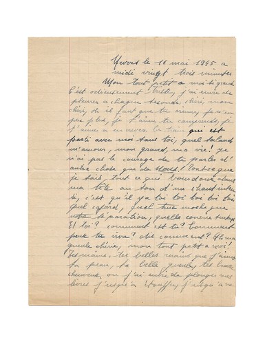 Edith piaf lettre autographe - /,