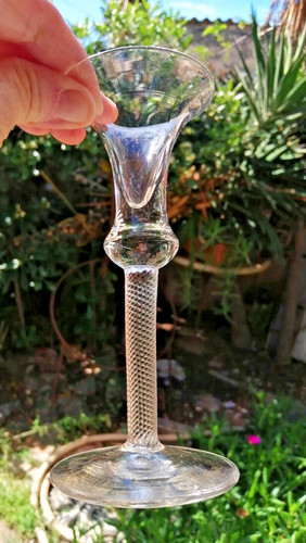 Rare ancien verre pied - ancien,