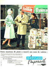 publicité Advertising  1022  1959  Méryliss  imperméable  manteau pluie