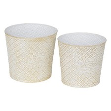 Lot de 2 Cache-Pots en Métal