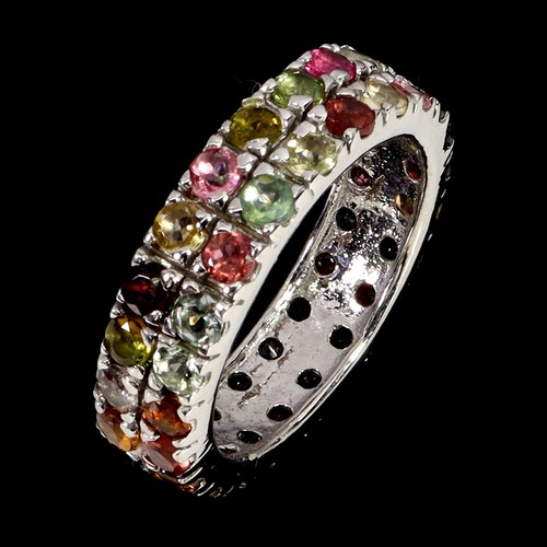 925 bague argent rond - en,