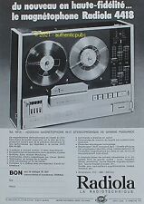 PUBLICITE RADIOLA MAGNETOPHONE