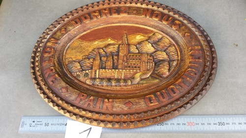 Ancien plateau ovale en - 1/,