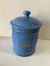 Joli Pot À Épices Café Émaillé Email Bleu Deco SHABBY Collection Cuisine