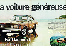 PUBLICITE ADVERTISING 115  1971  FORD TAUNUS  GXL  ( 2p)
