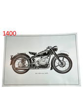 Poster Affiche BMW R51 500 Ccm 68 x 48