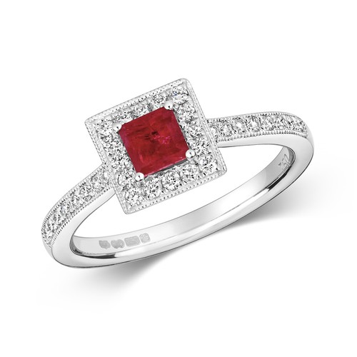 Bague femme pavage blanc 18 - pavage,