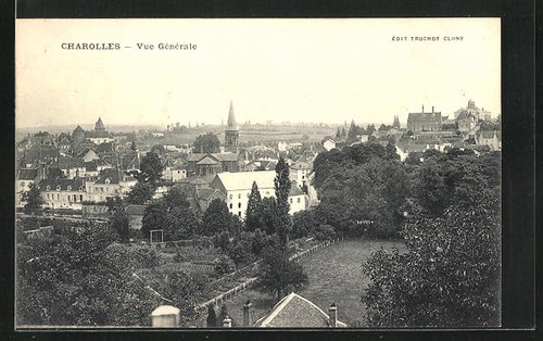 Cpa charolles vue - gènèrale,